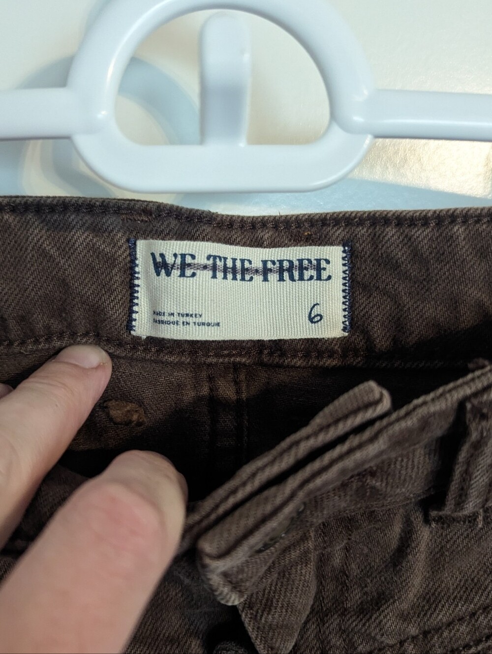 We The Free - Free People Come As You Are Denim Maxi Skirt- Chocolate Brown sz 6 - Picture 4 of 5